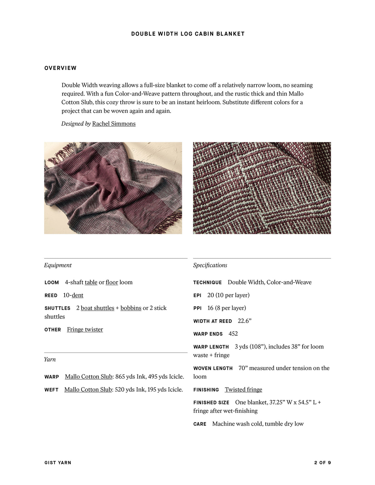 Double Width Log Cabin Blanket