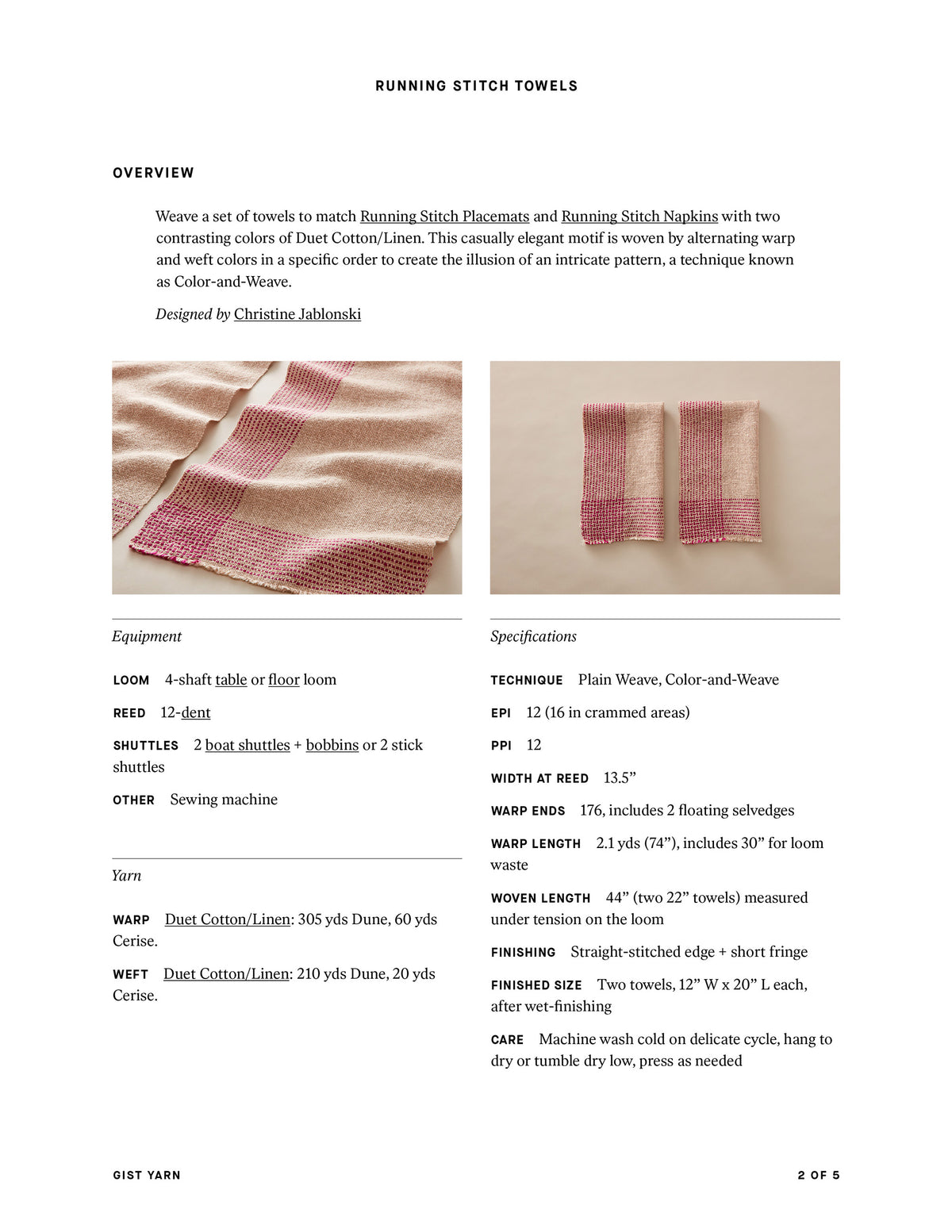 Running Stitch Towels