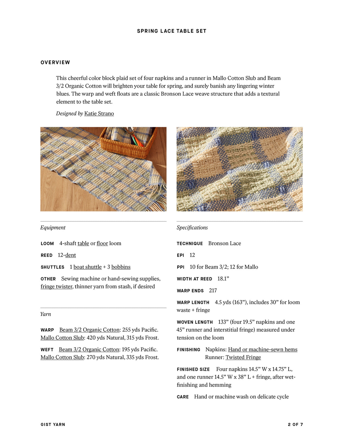 Spring Lace Table Set