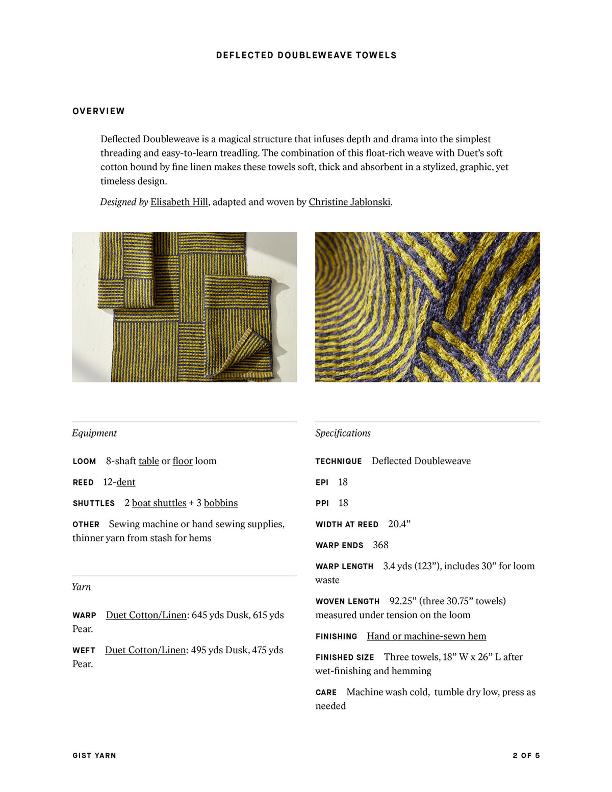 Deflected Doubleweave Towels (8S)