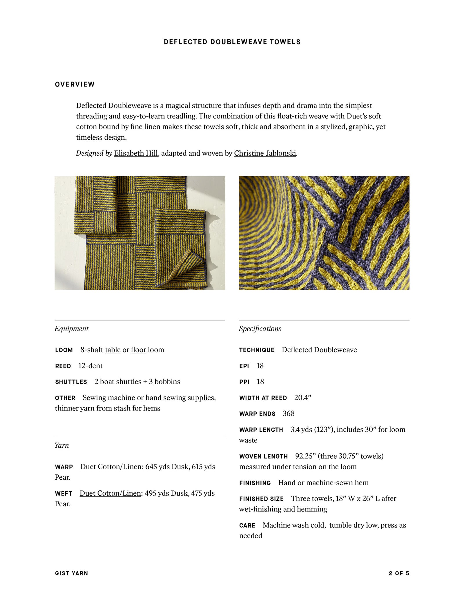Deflected Doubleweave Towels (8S)