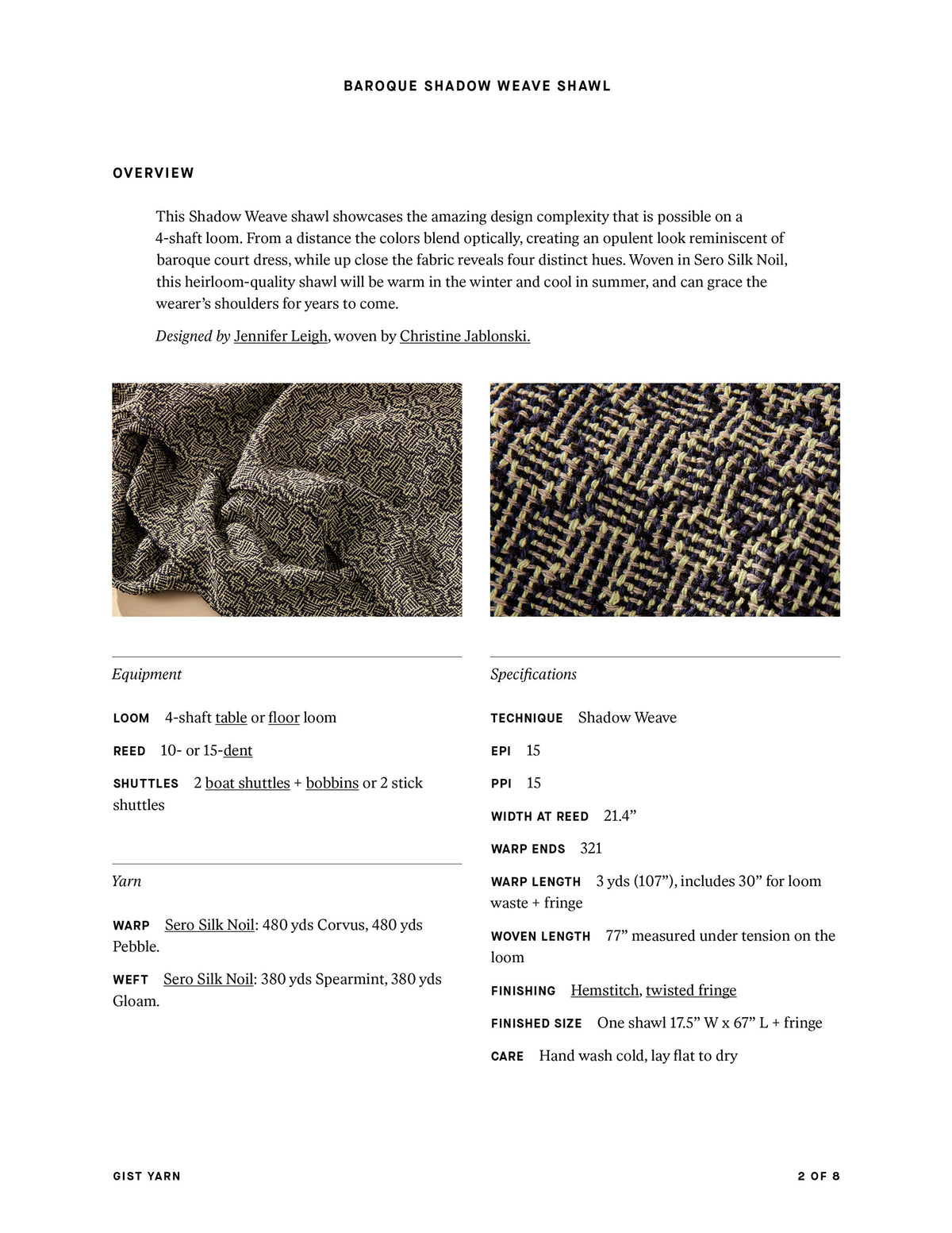 Baroque Shadow Weave Shawl