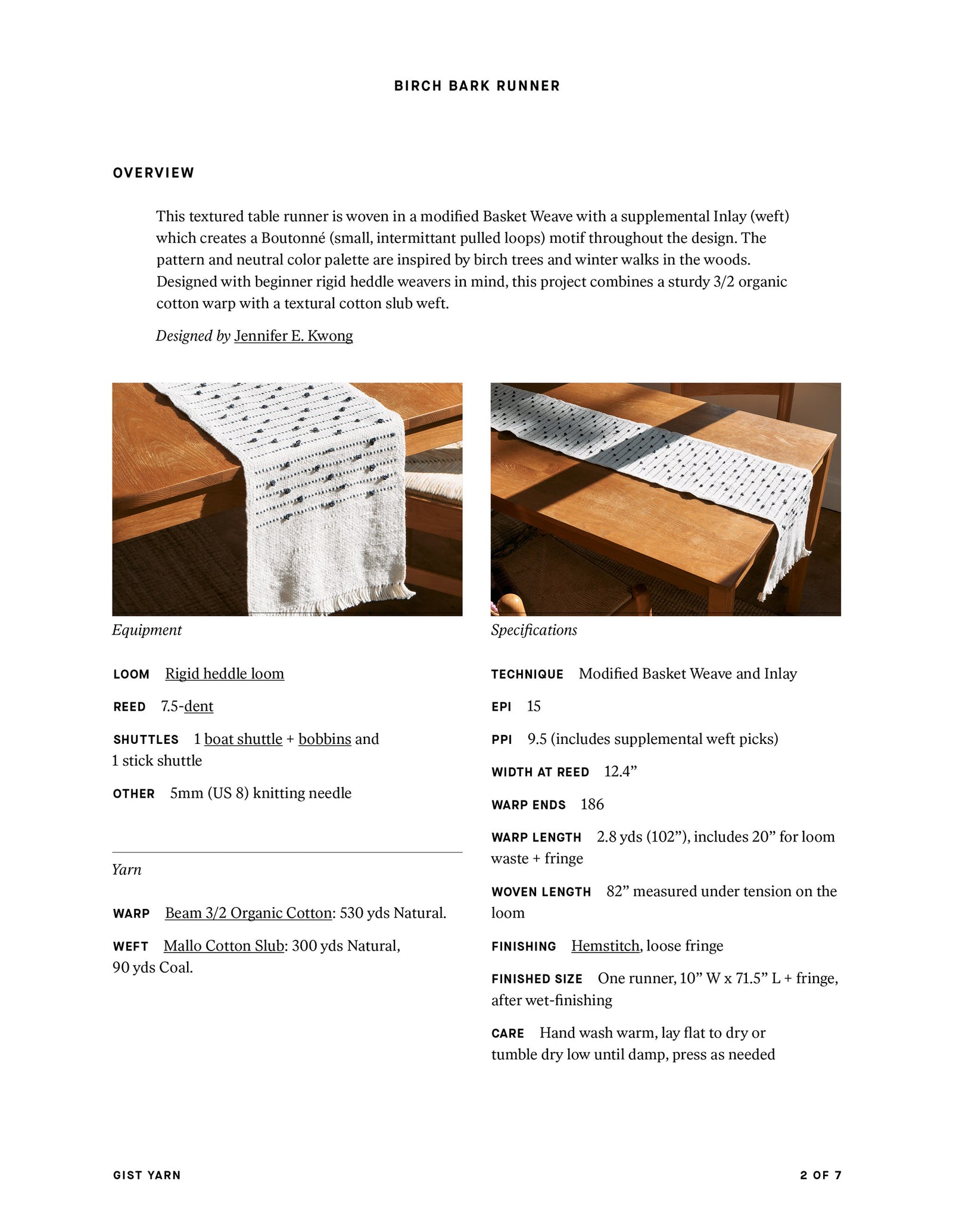 Birch Bark Runner