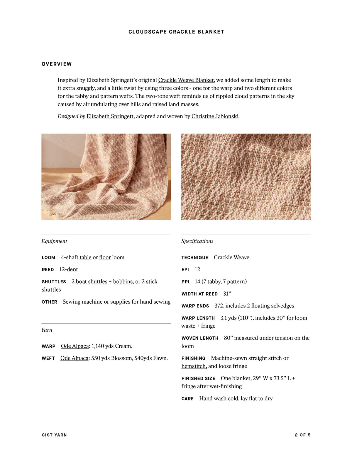 Cloudscape Crackle Blanket