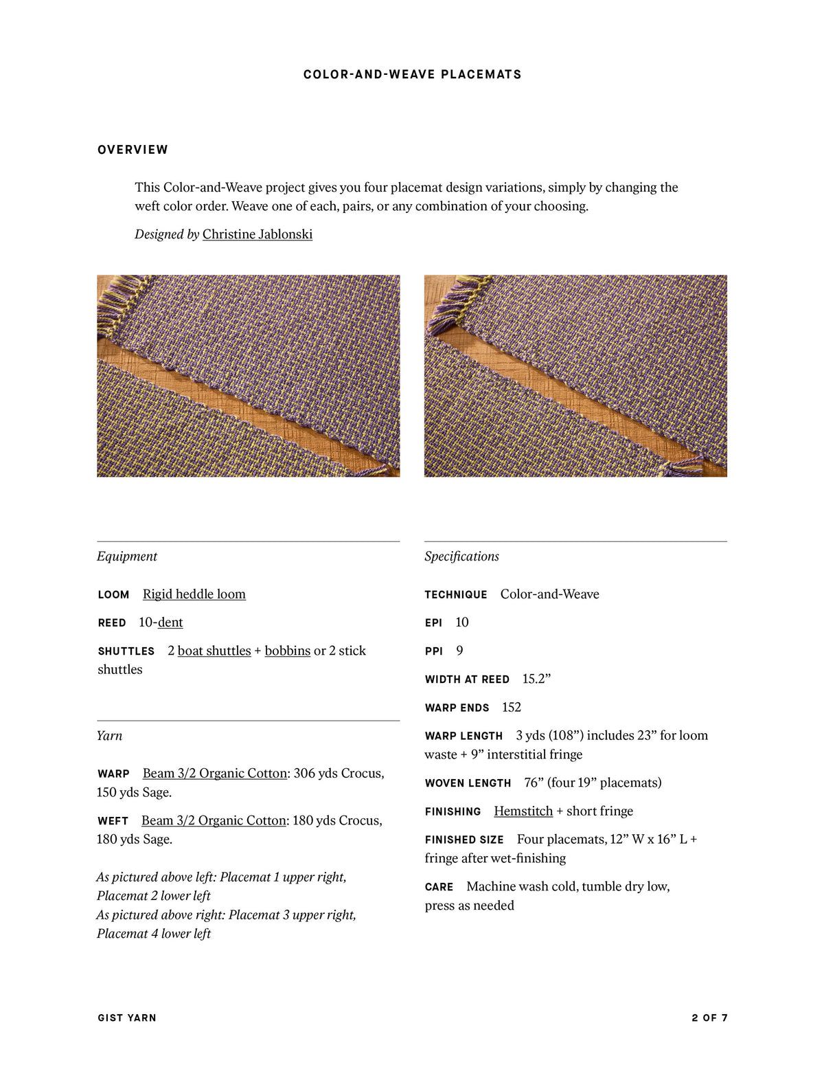 Color-and-Weave Placemats