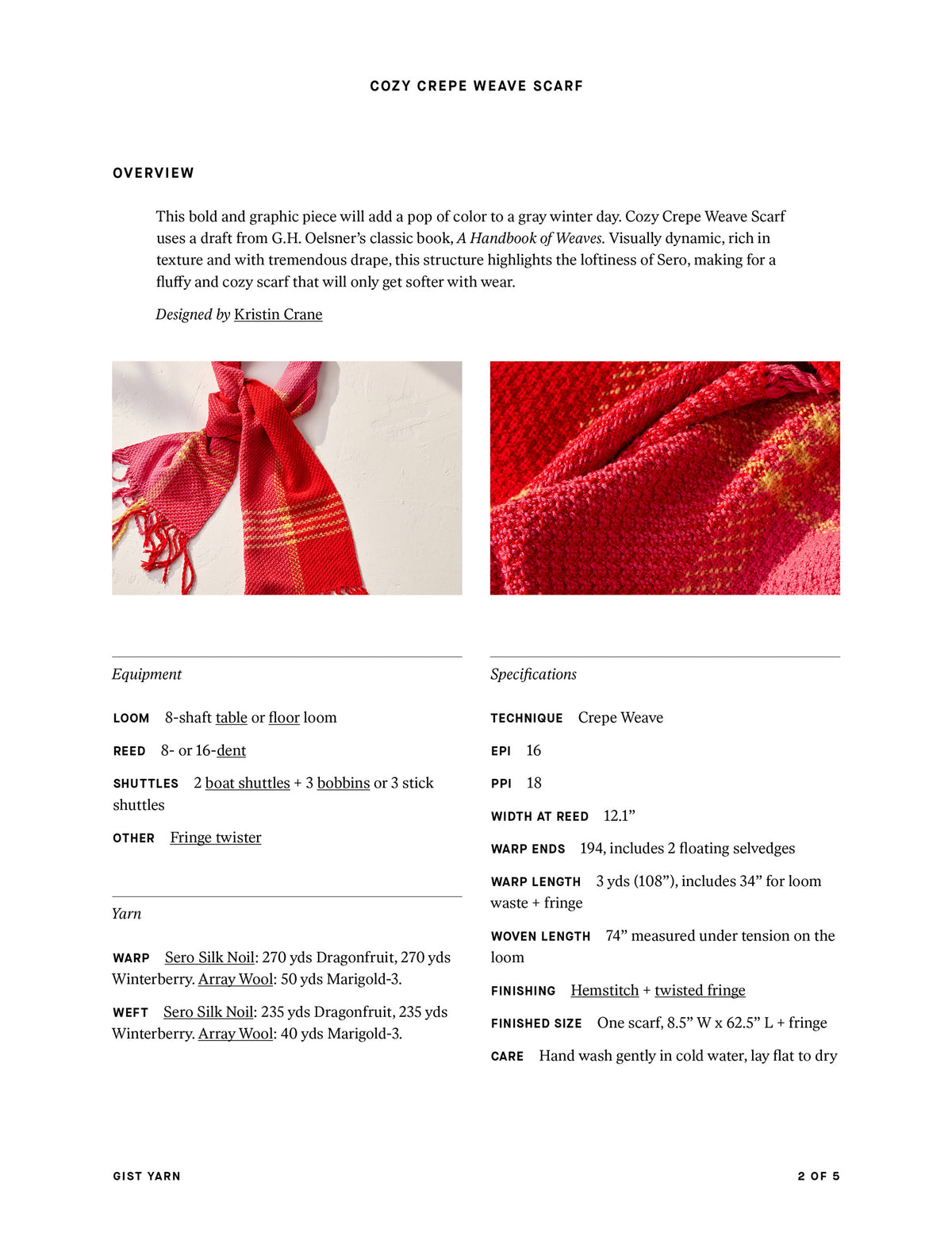 Cozy Crepe Weave Scarf