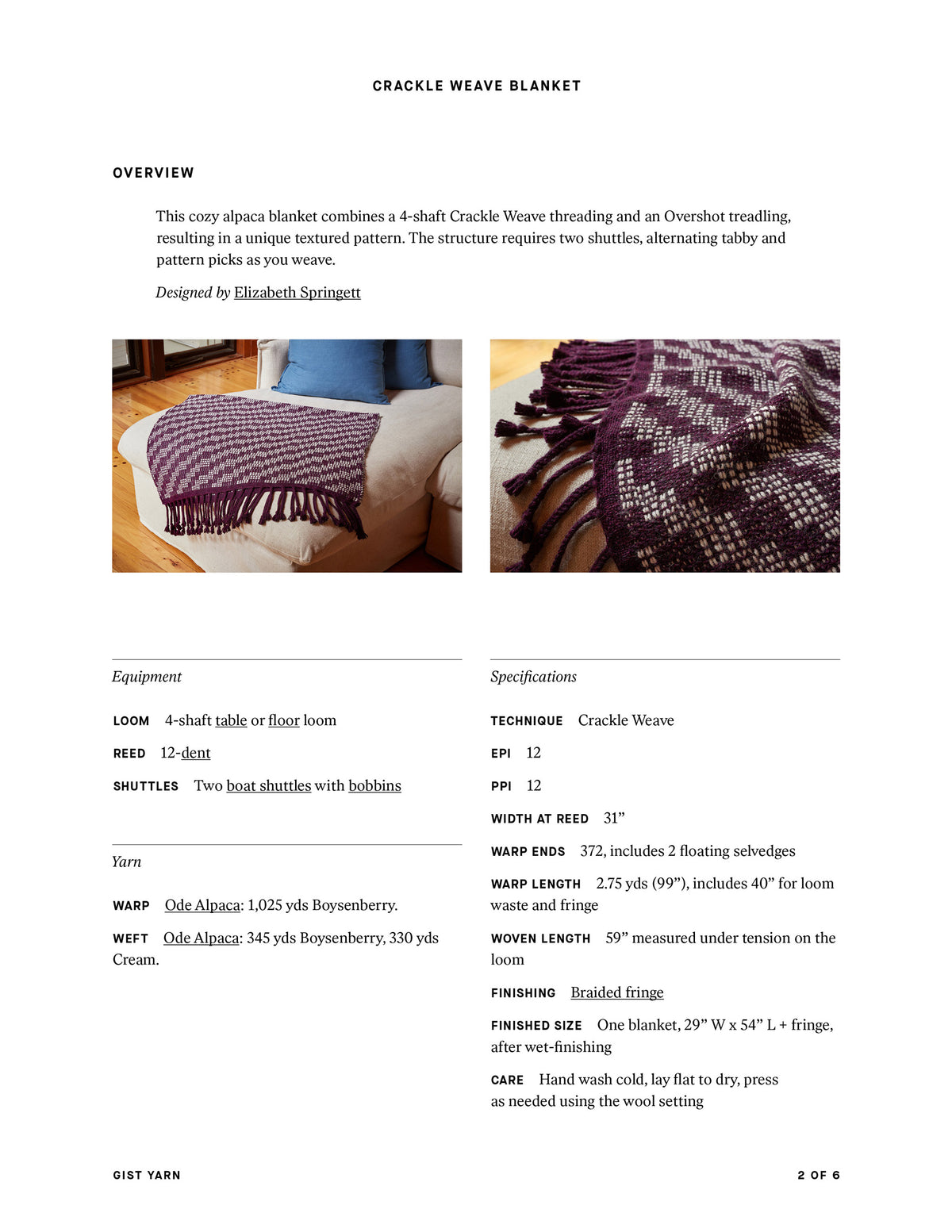 Crackle Weave Blanket