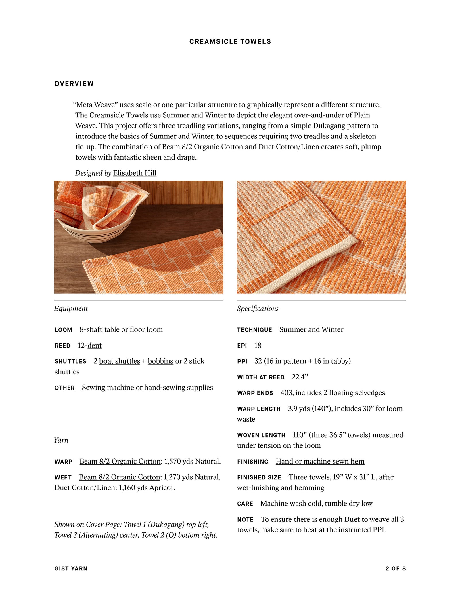 Creamsicle Towels