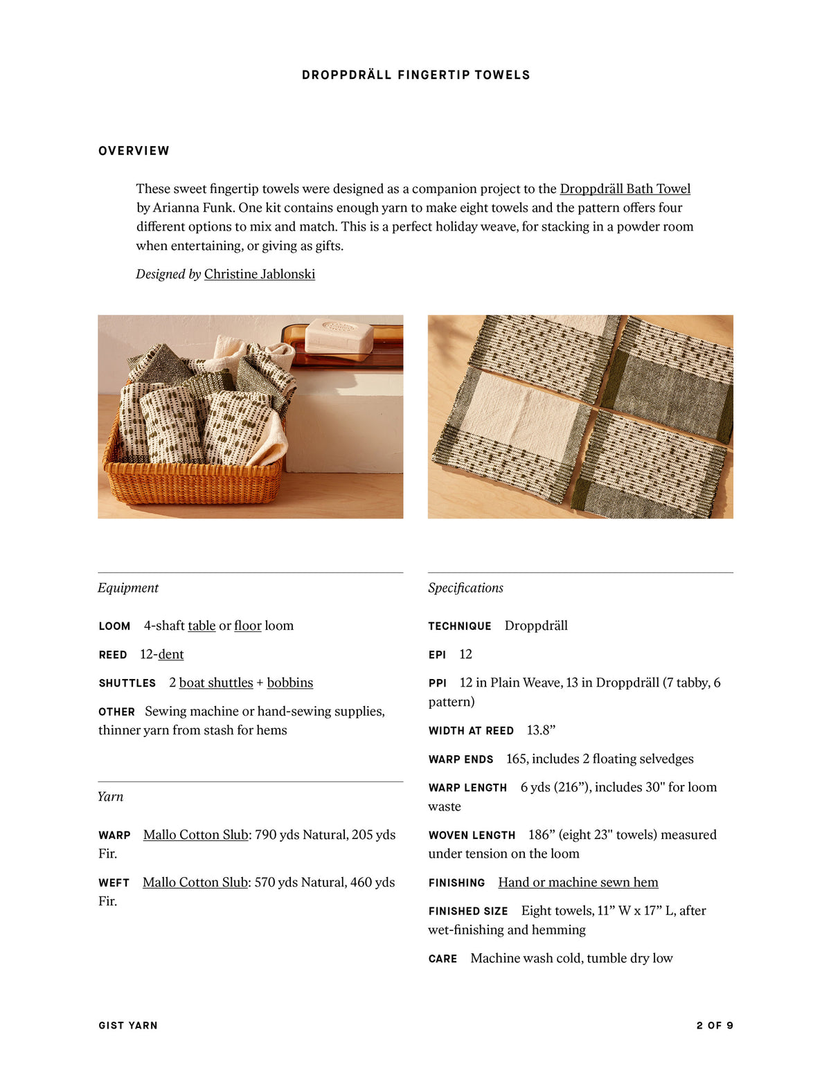 Droppdräll Fingertip Towels