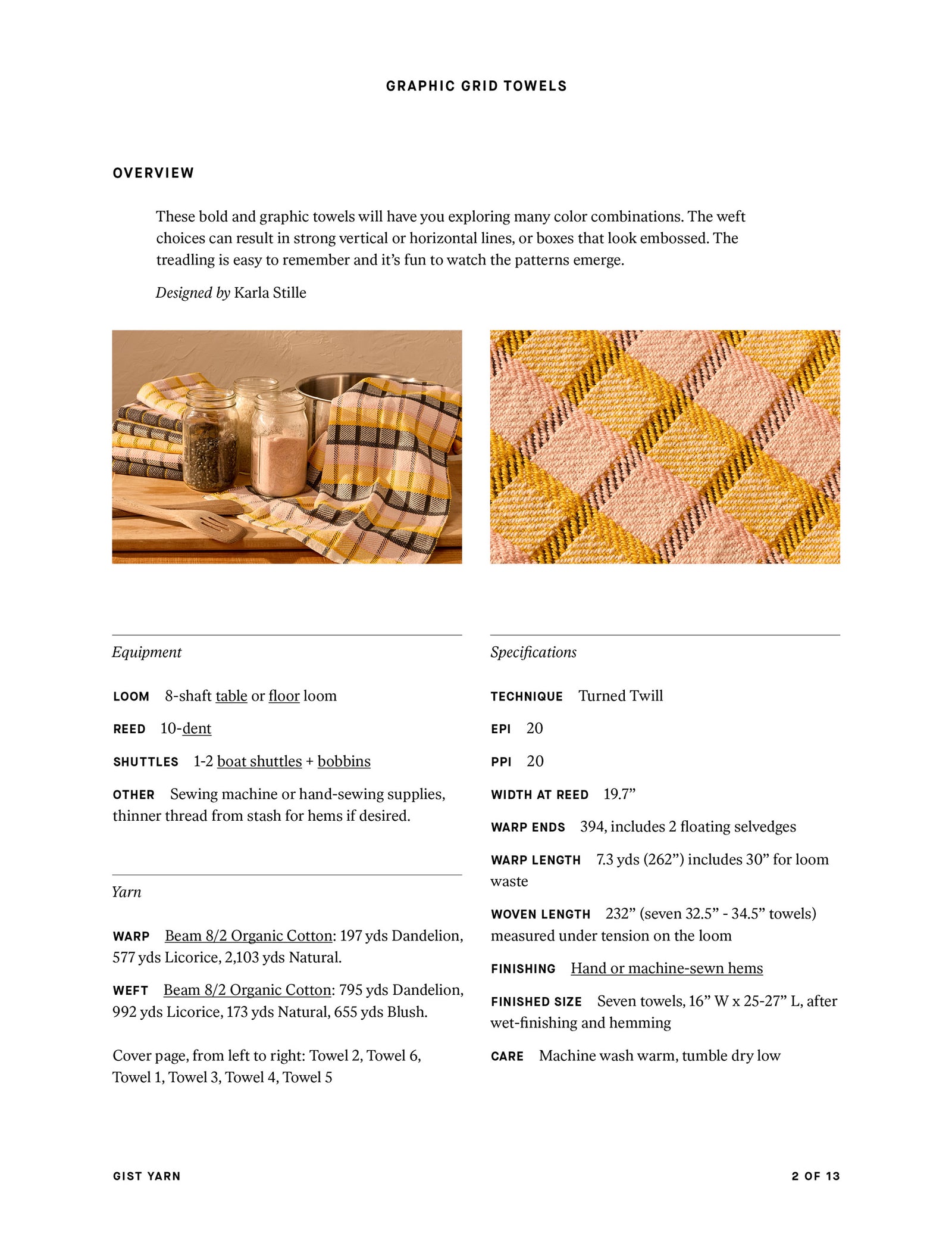 Graphic Grid Towels