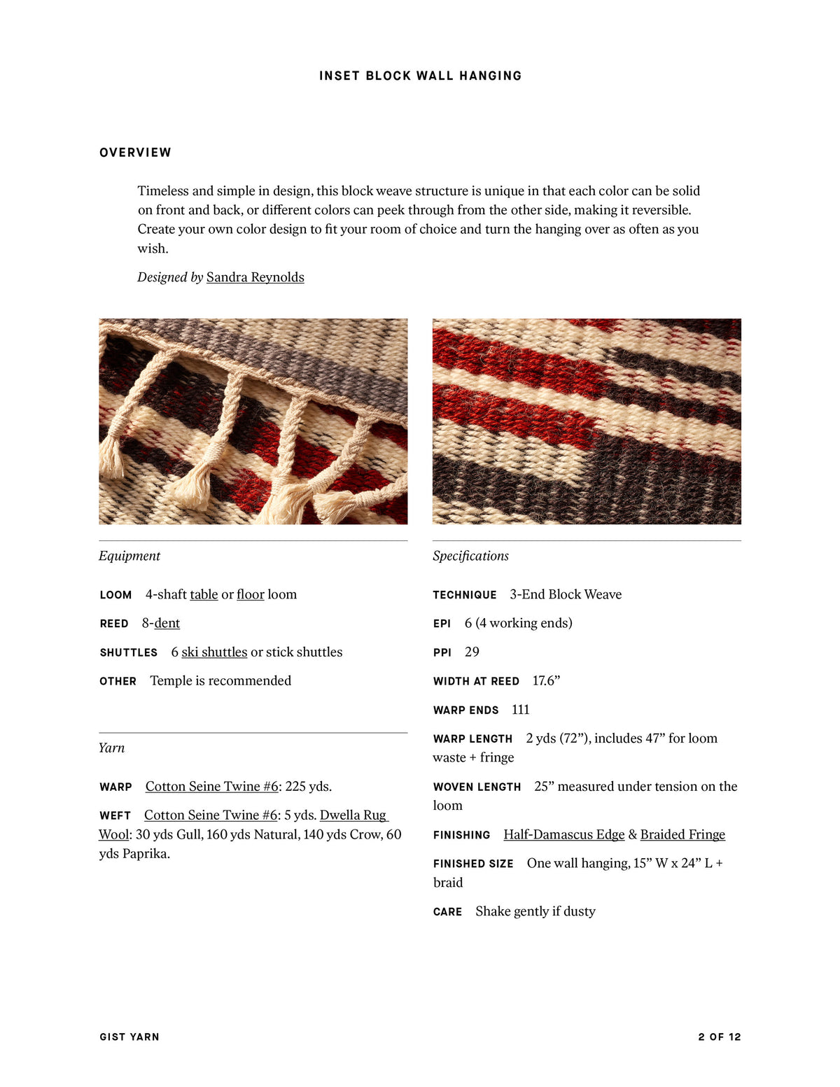 Inset Block Wall Hanging