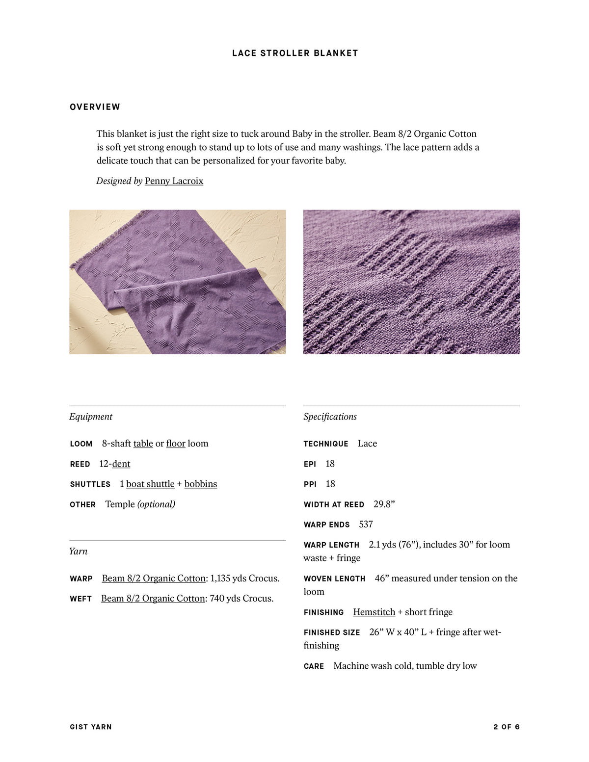 Lace Stroller Blanket