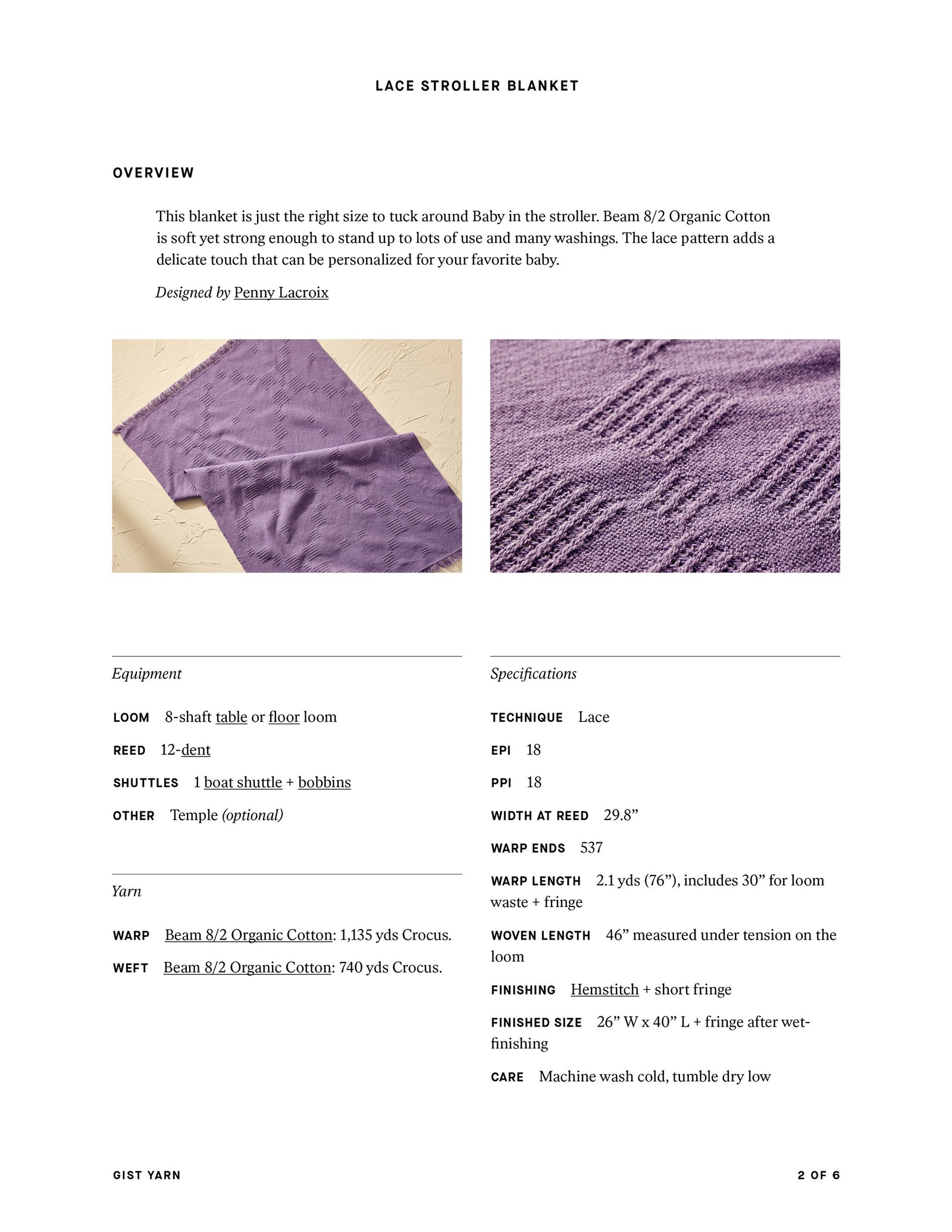 Lace Stroller Blanket