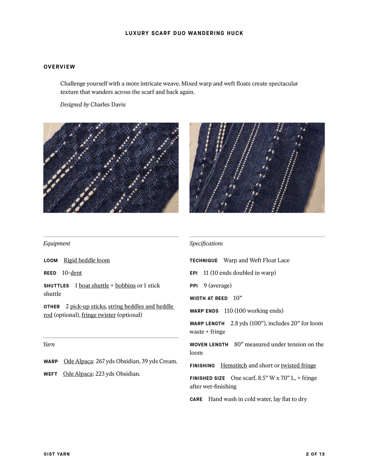 Luxury Scarf Duo: Huck Lace