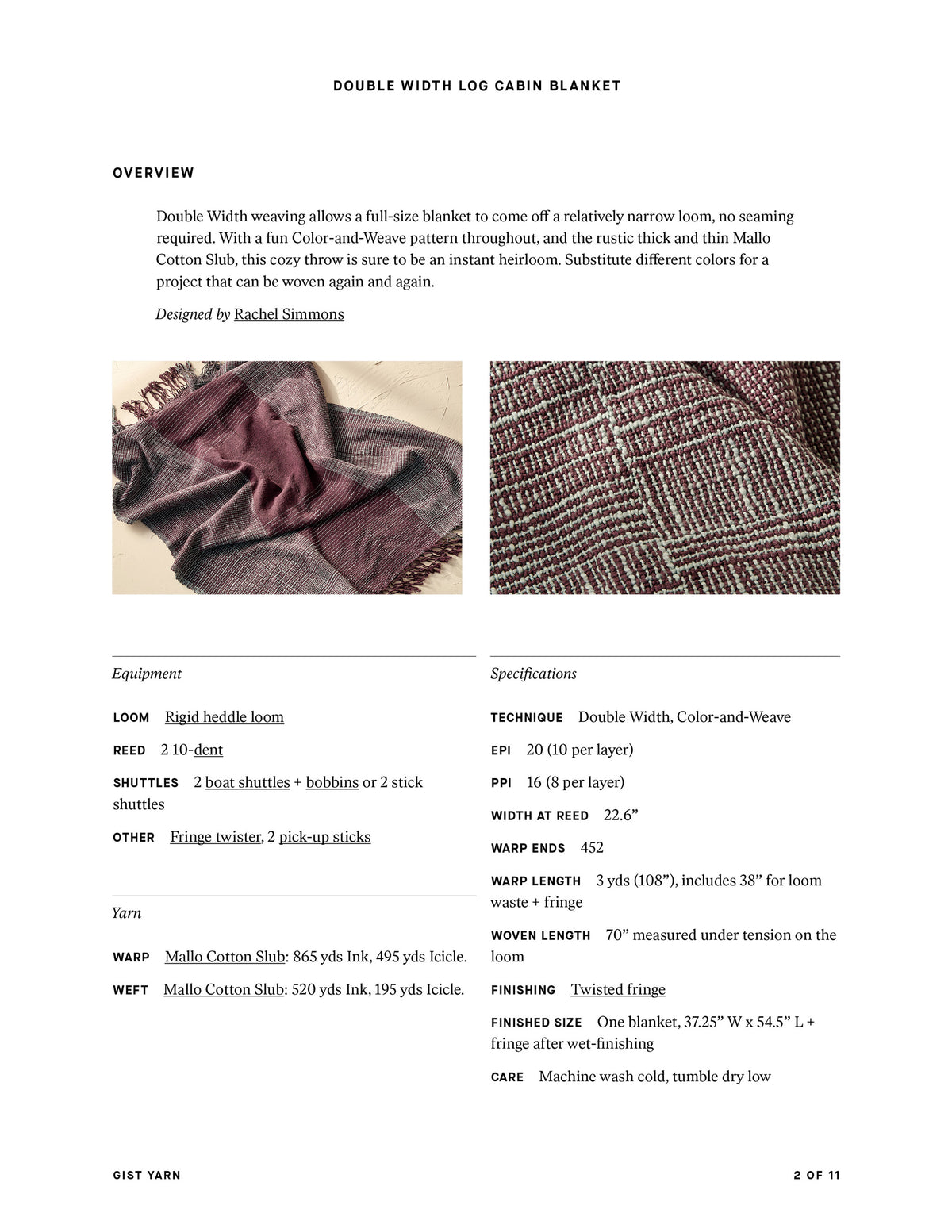 Double Width Log Cabin Blanket