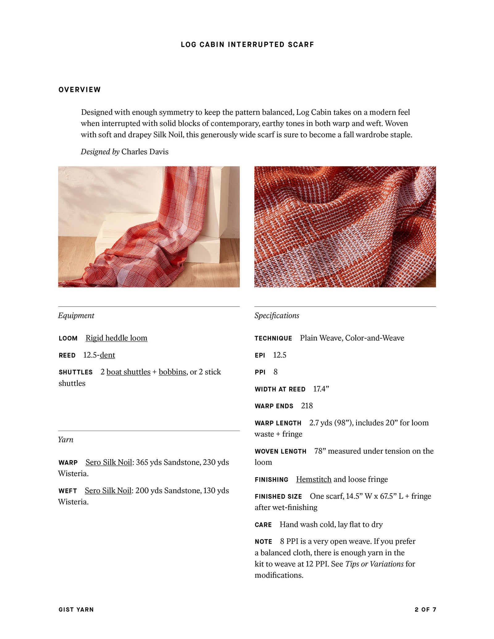 Log Cabin Interrupted Scarf