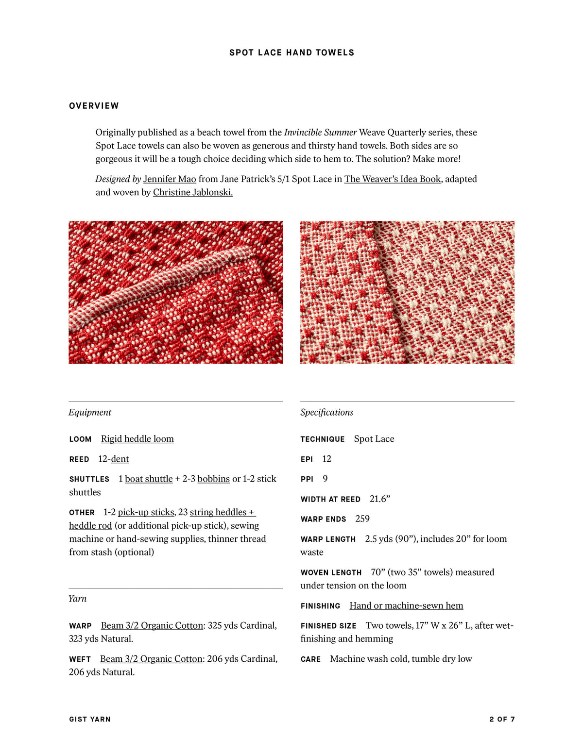 Spot Lace Hand Towels