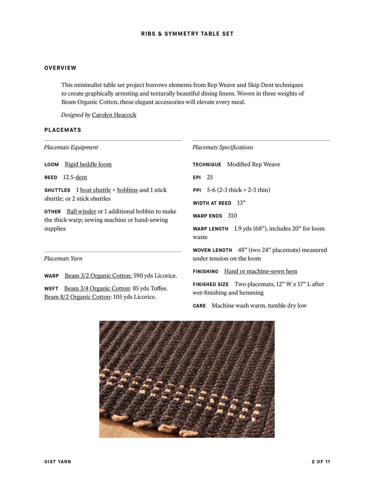 Ribs and Symmetry Table Set