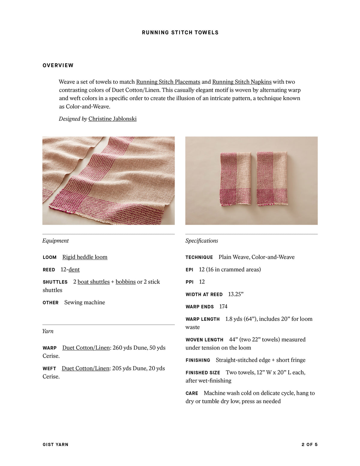 Running Stitch Towels