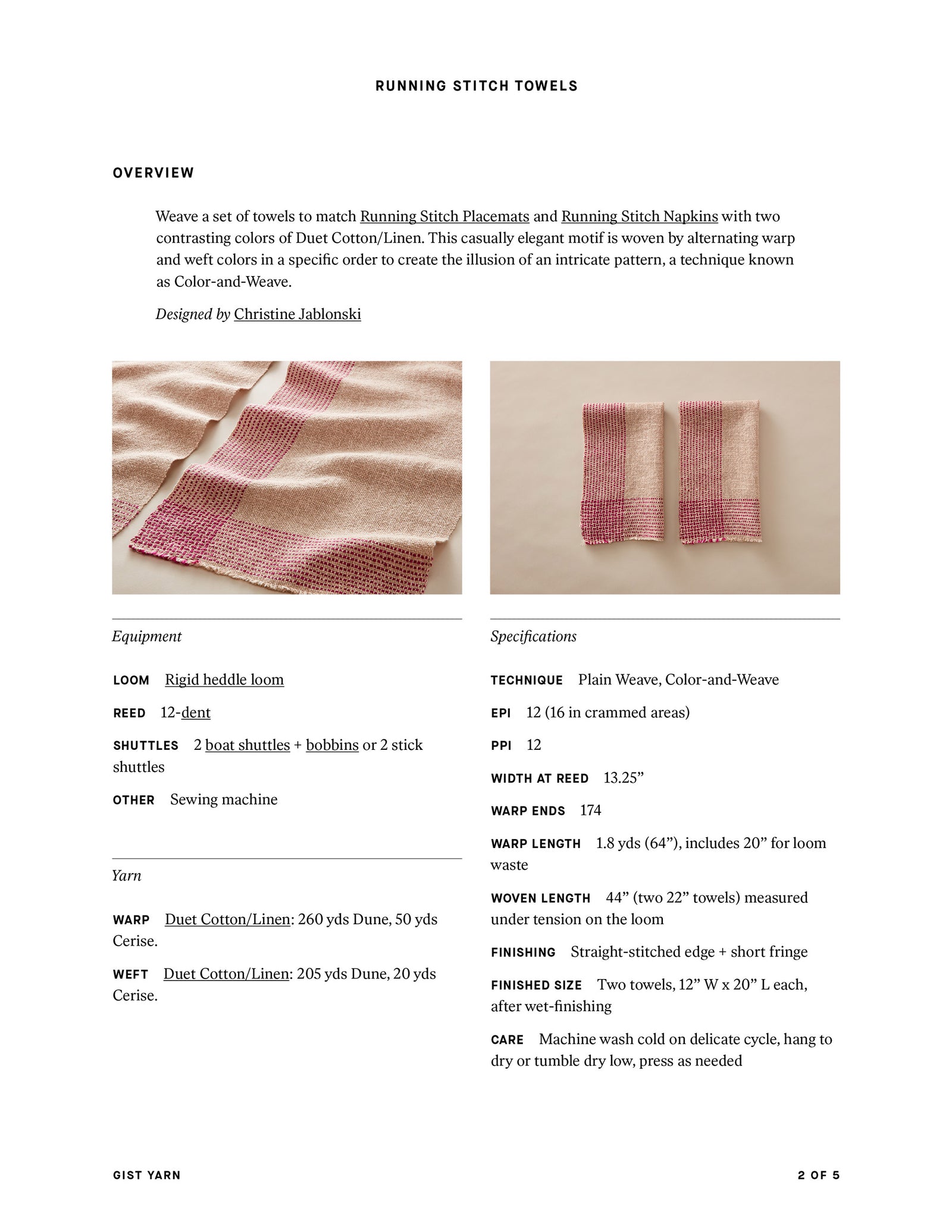 Running Stitch Towels