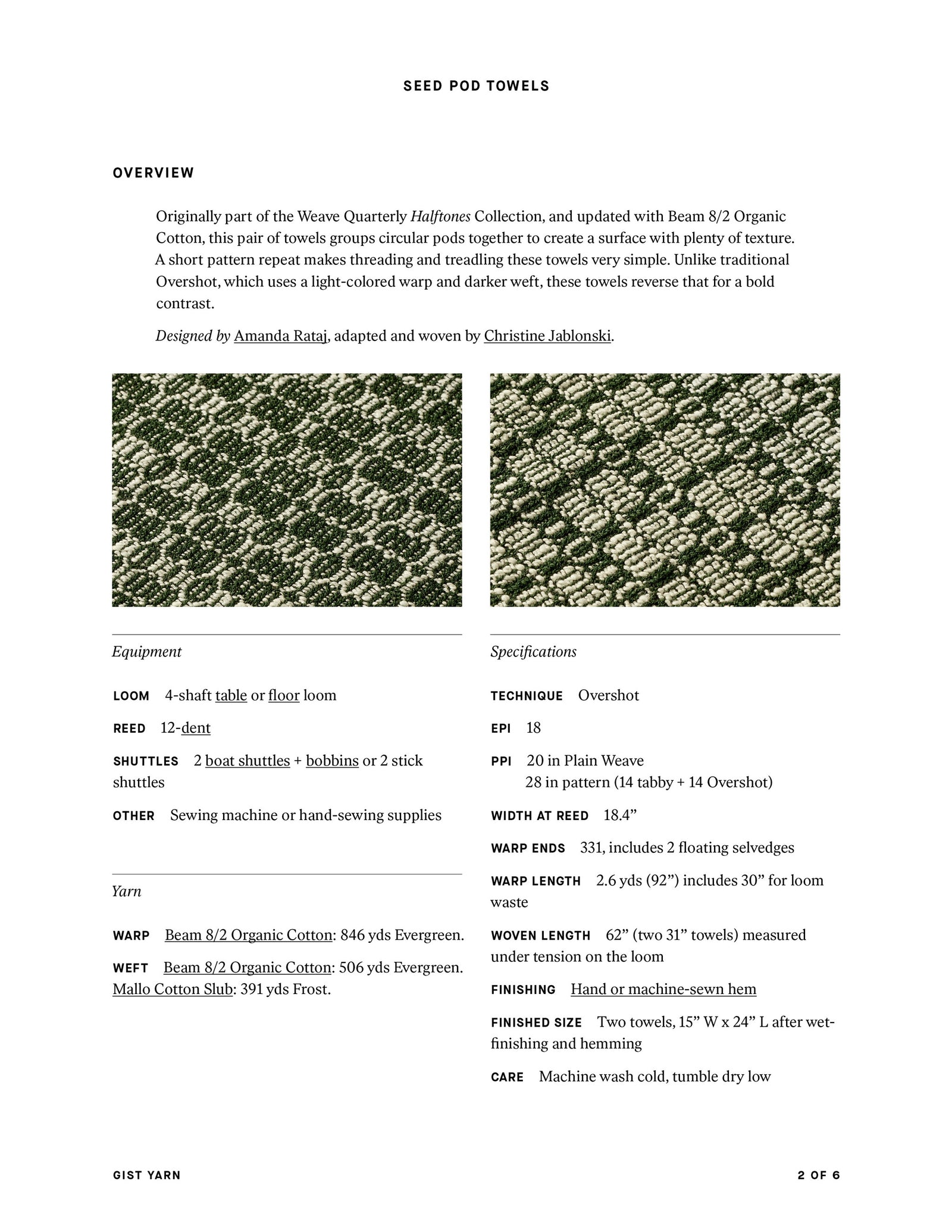 Seed Pod Towels