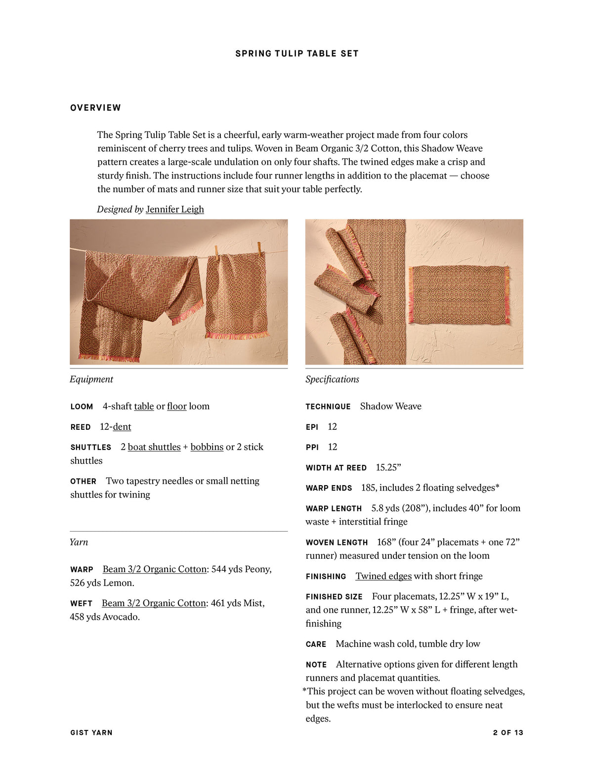 Spring Tulip Table Set