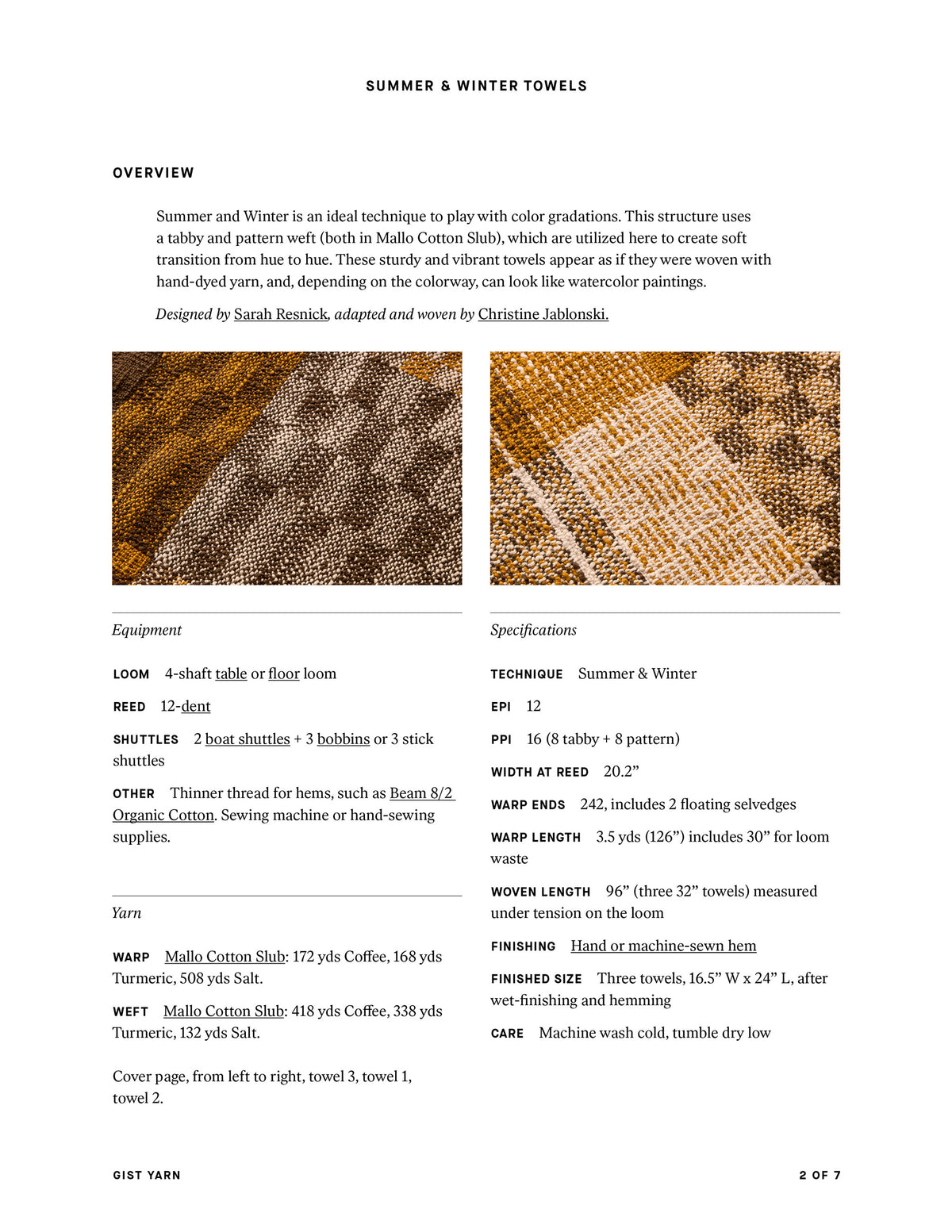 Summer and Winter Towels