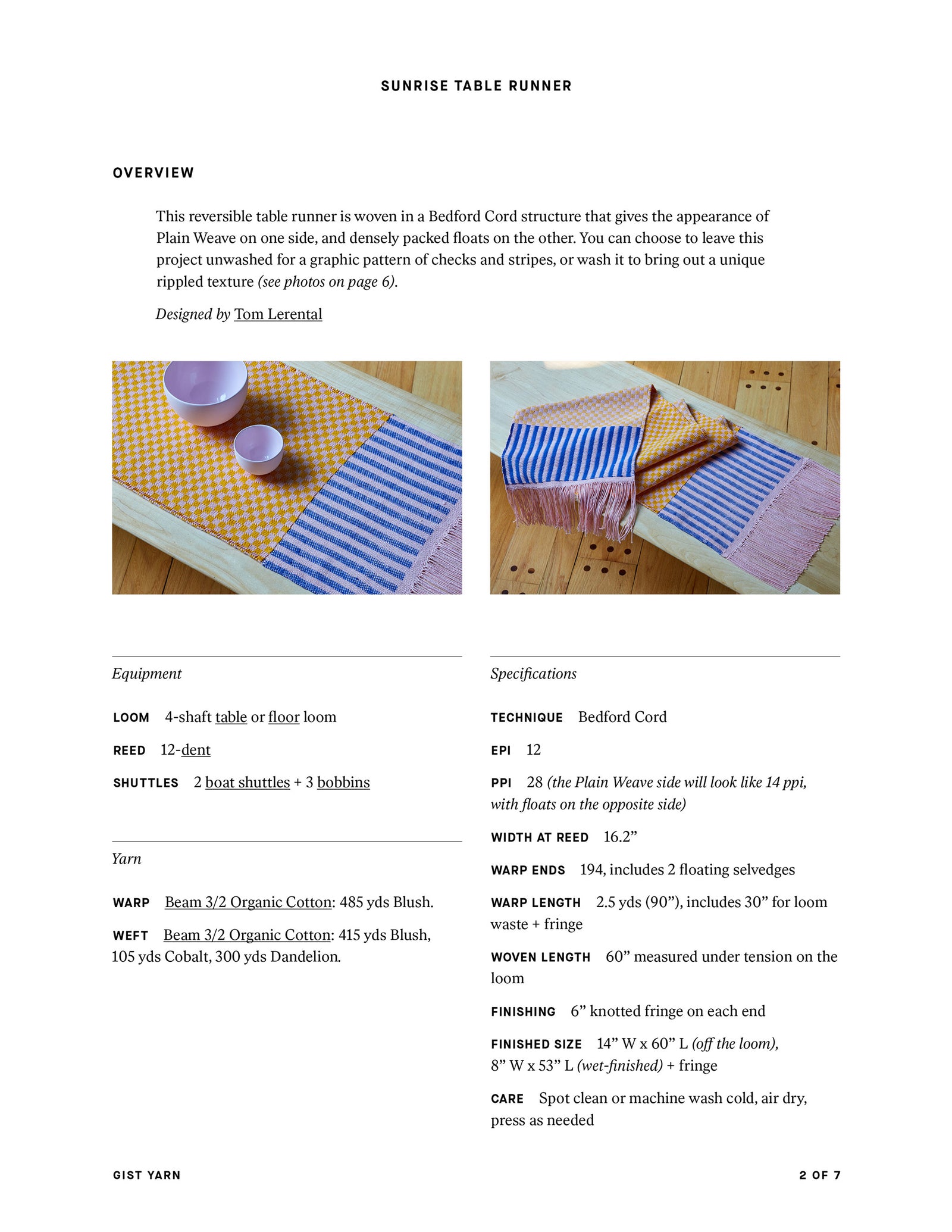 Sunrise Table Runner