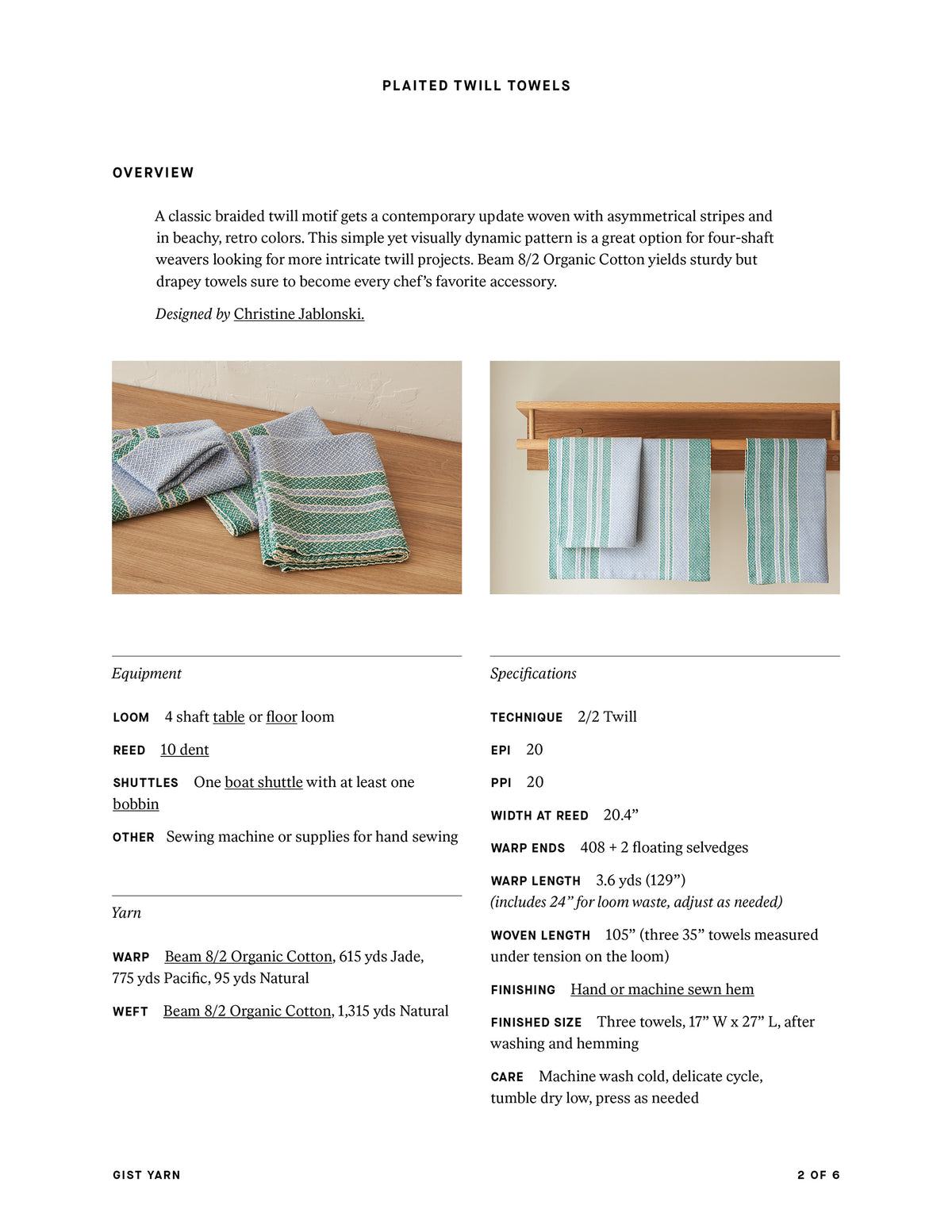 Plaited Twill Towels