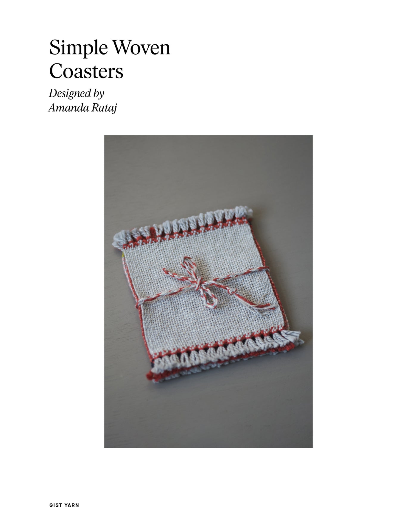 Simple Woven Coasters Weaving Pattern - Gist Yarn