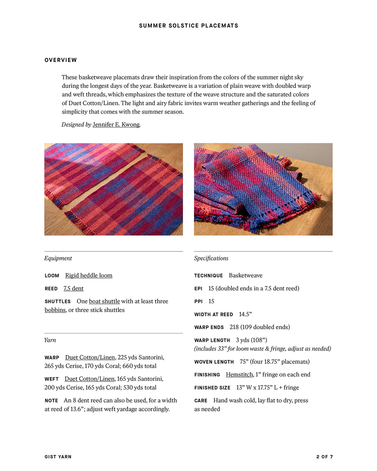 Summer Solstice Placemats