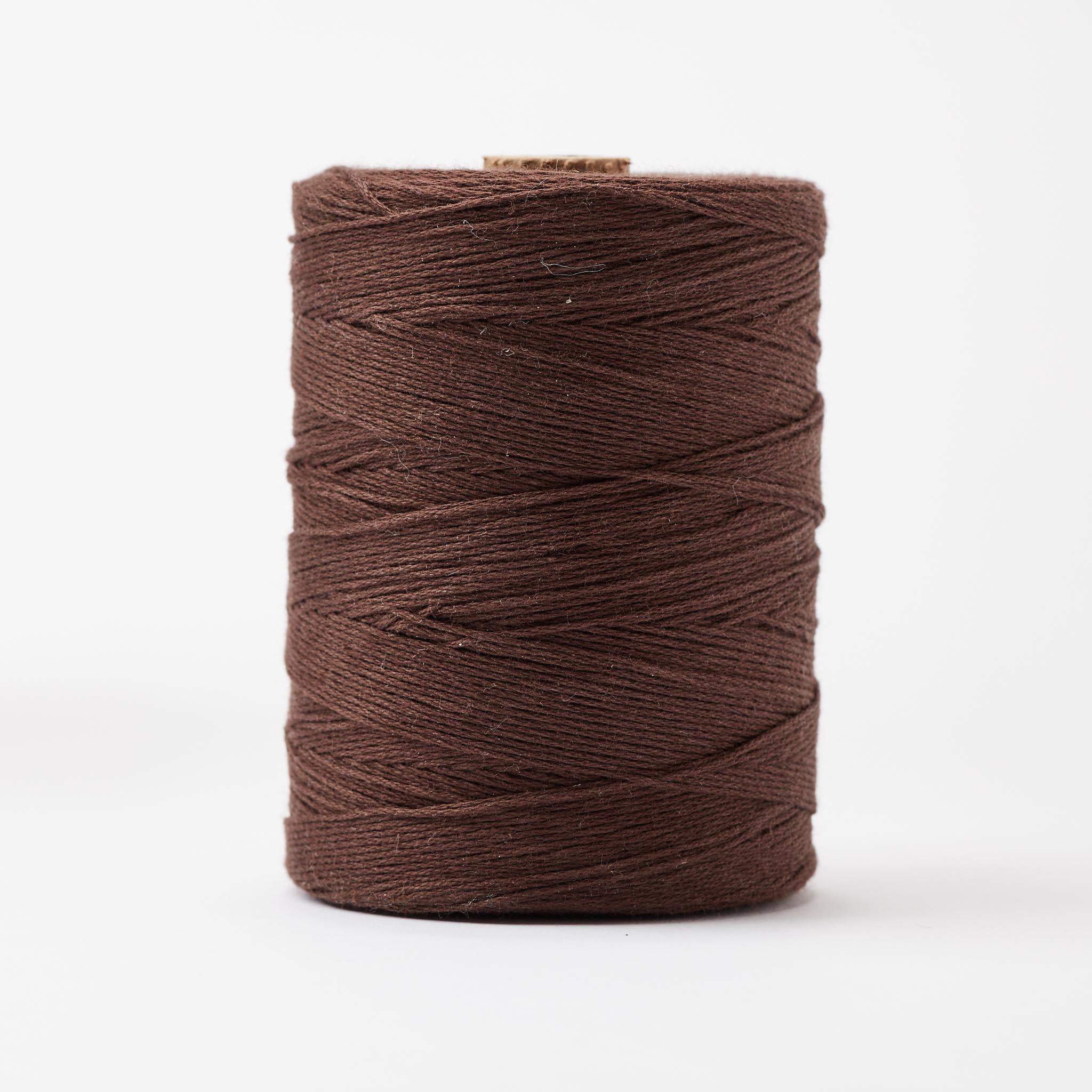 8/4 Un-Mercerized Cotton Weaving Yarn ~ Chocolate - Gist Yarn
