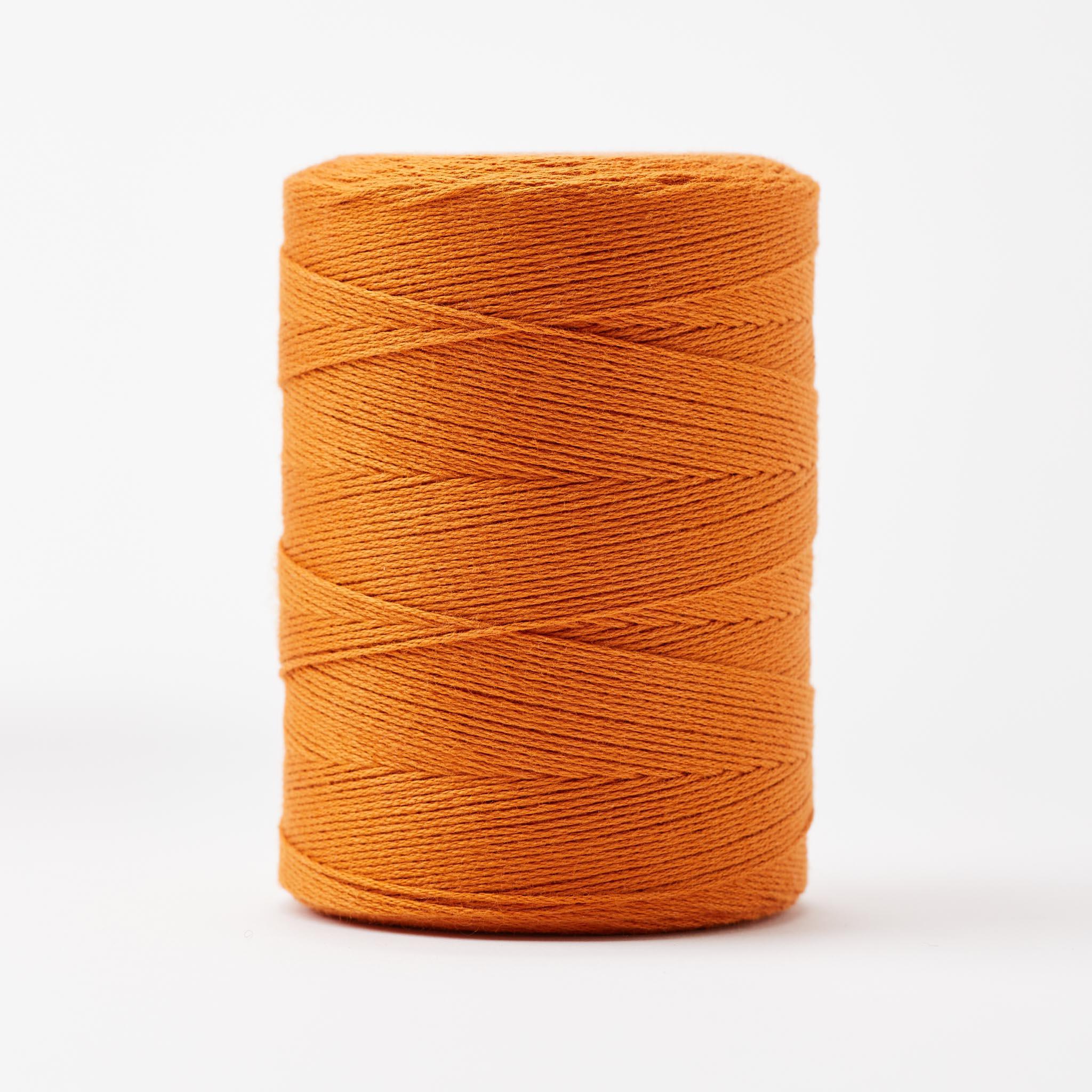 8/4 Un-Mercerized Cotton Weaving Yarn ~ Orange - Gist Yarn