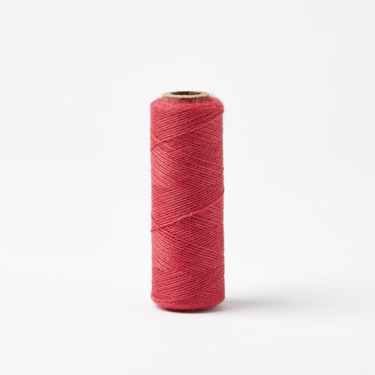 Array Wool Yarn ~ Cherry spool of thin, sturdy worsted spun yarn ideal for home decor and garments, made in the USA.
