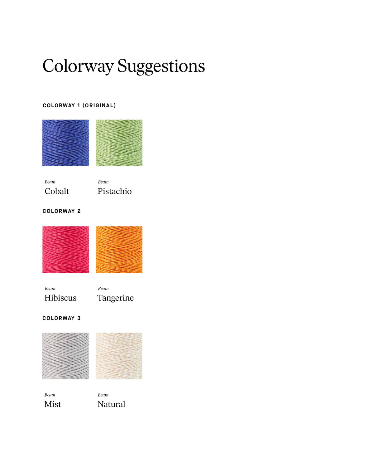 Colorway suggestions