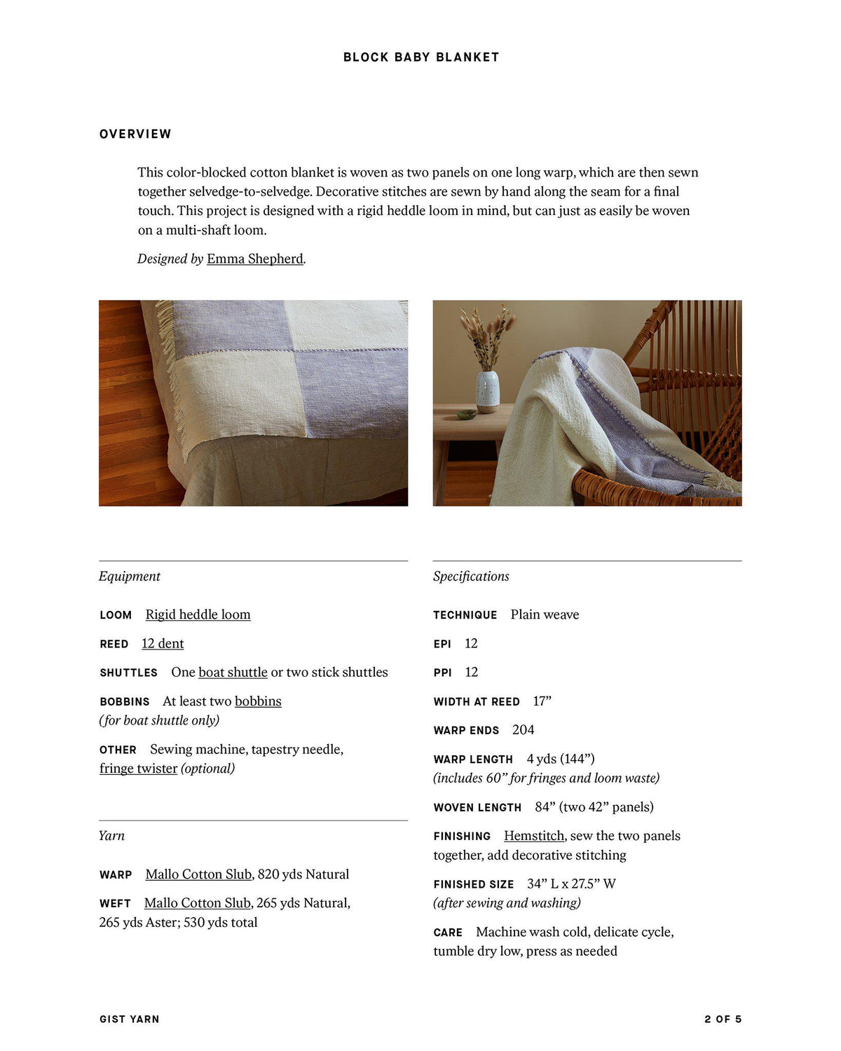 Block Baby Blanket-Gist Yarn