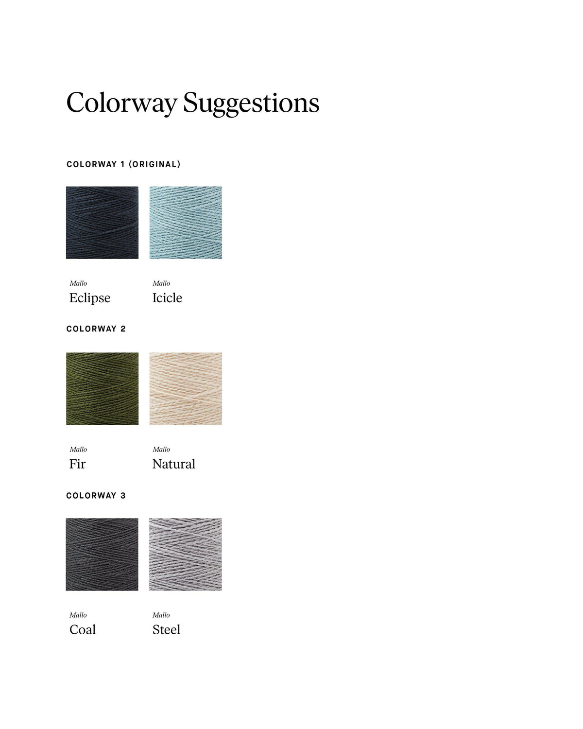 Color and weave towels colorway suggestions