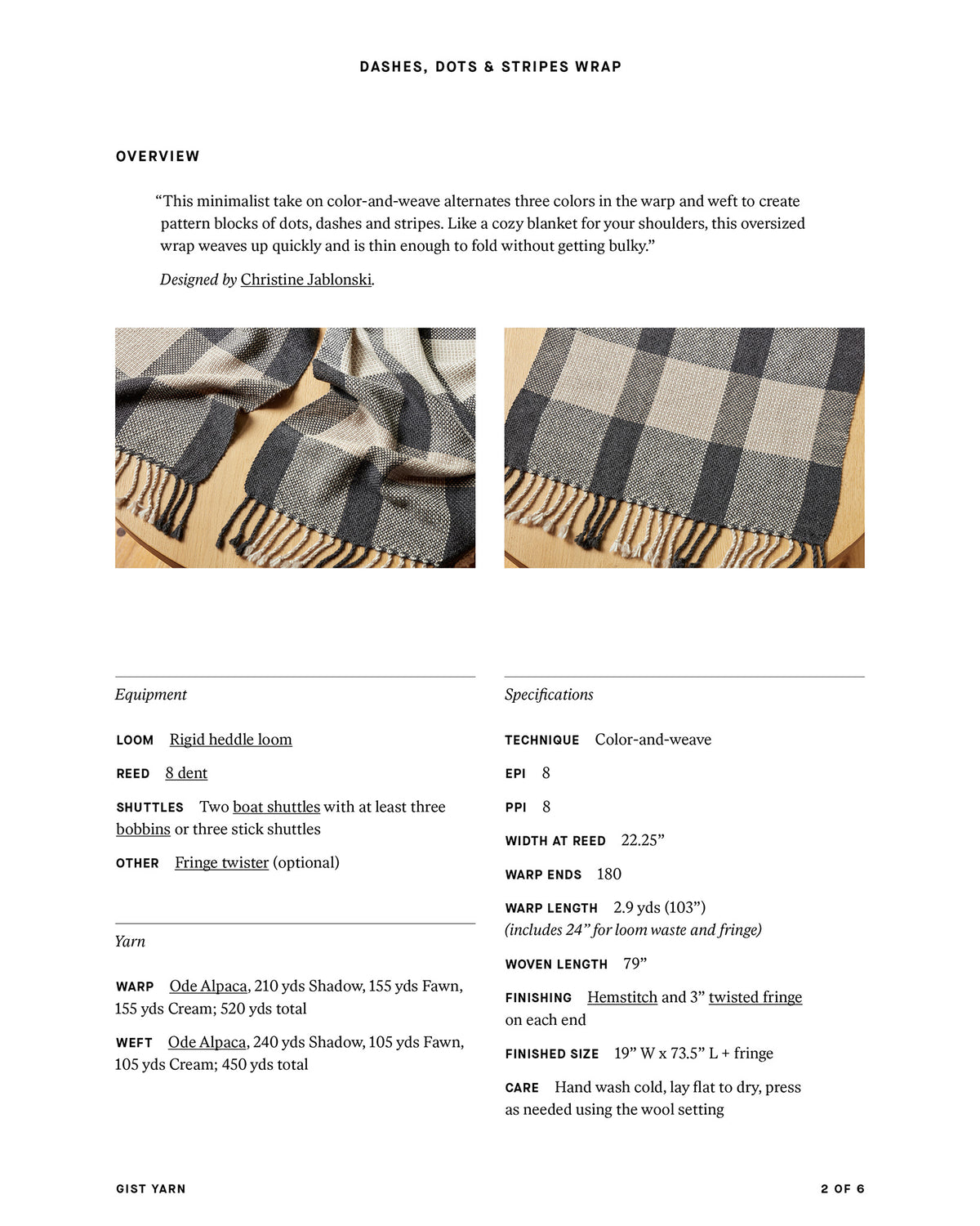 Dashes, Dots &amp; Stripes Wrap-Gist Yarn