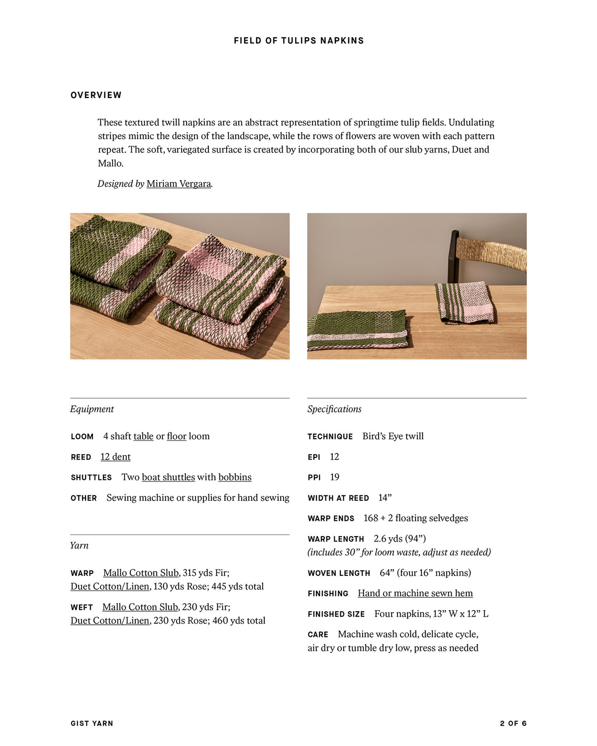 Field of Tulips Napkins