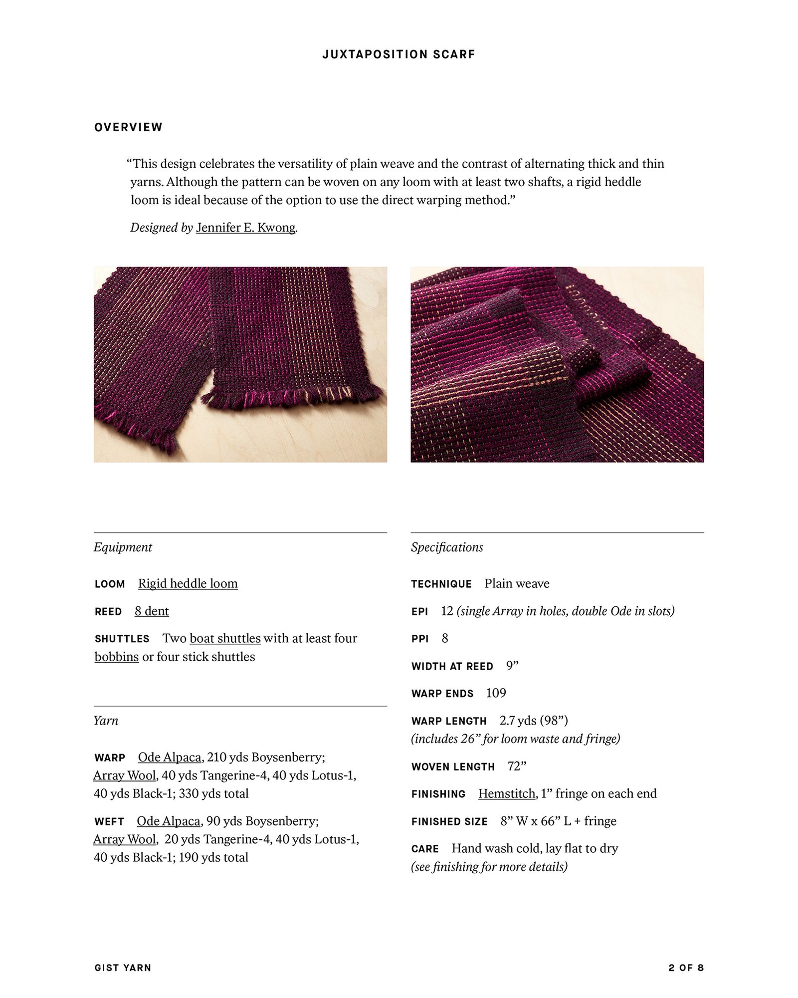 Juxtaposition Scarf-Gist Yarn