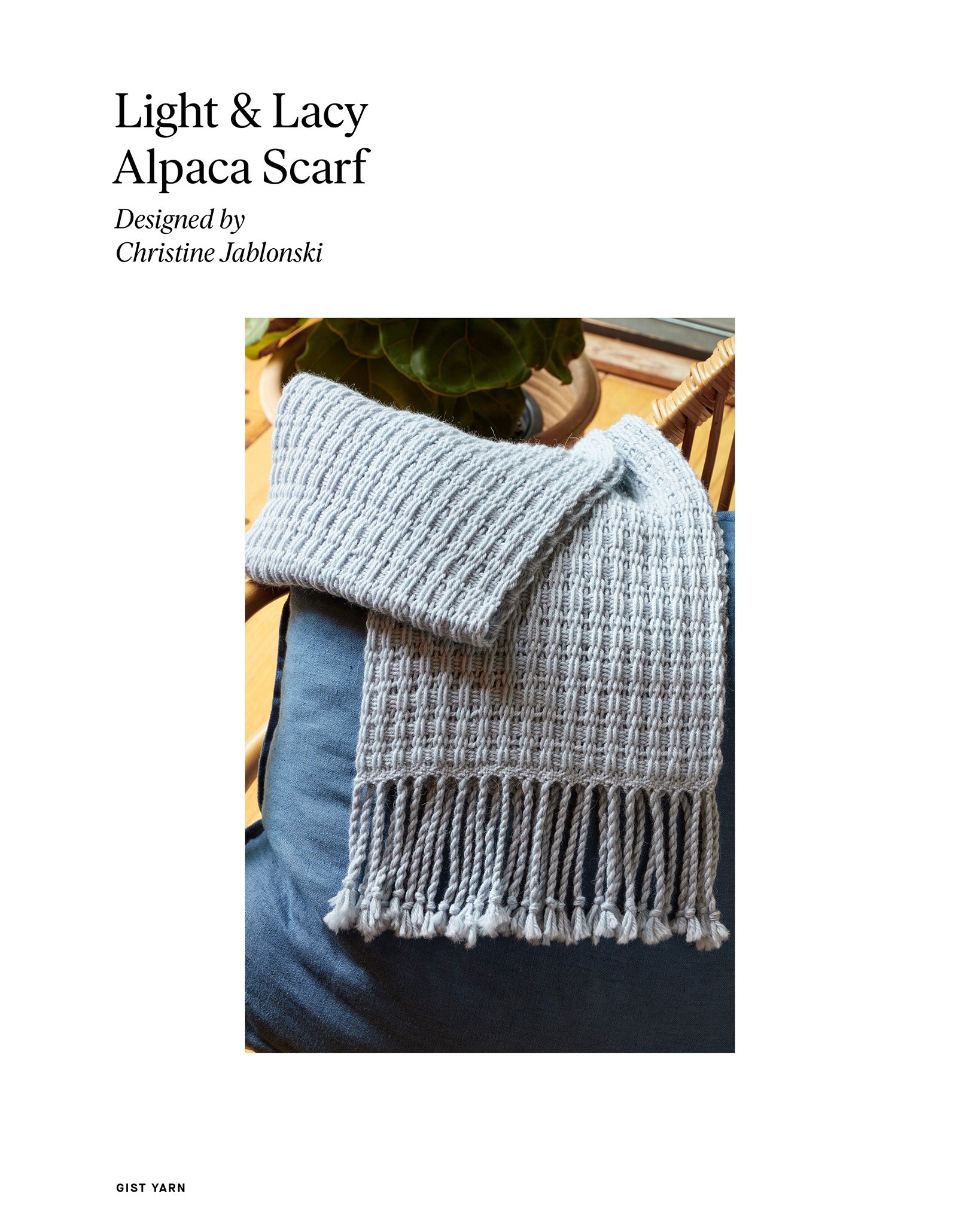 Light and Lacy Alpaca Scarf Weaving Pattern - Gist Yarn