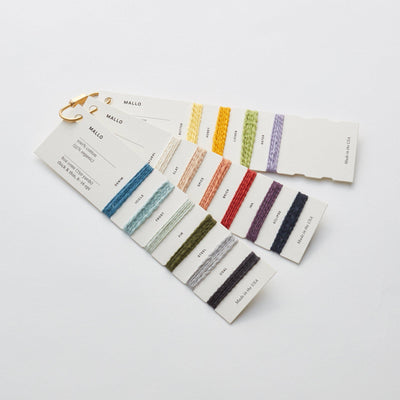Mallo Cotton Slub Weaving Yarn Color Card