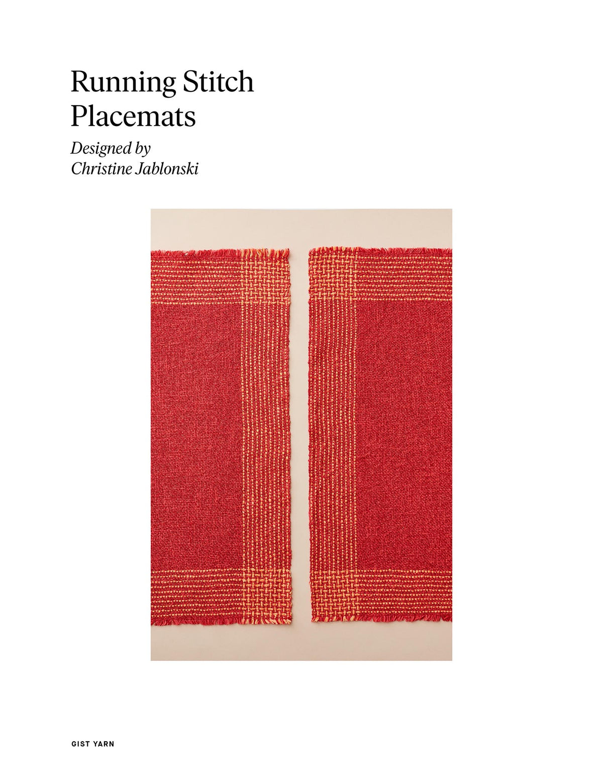 Running Stitch Placemats-Gist Yarn