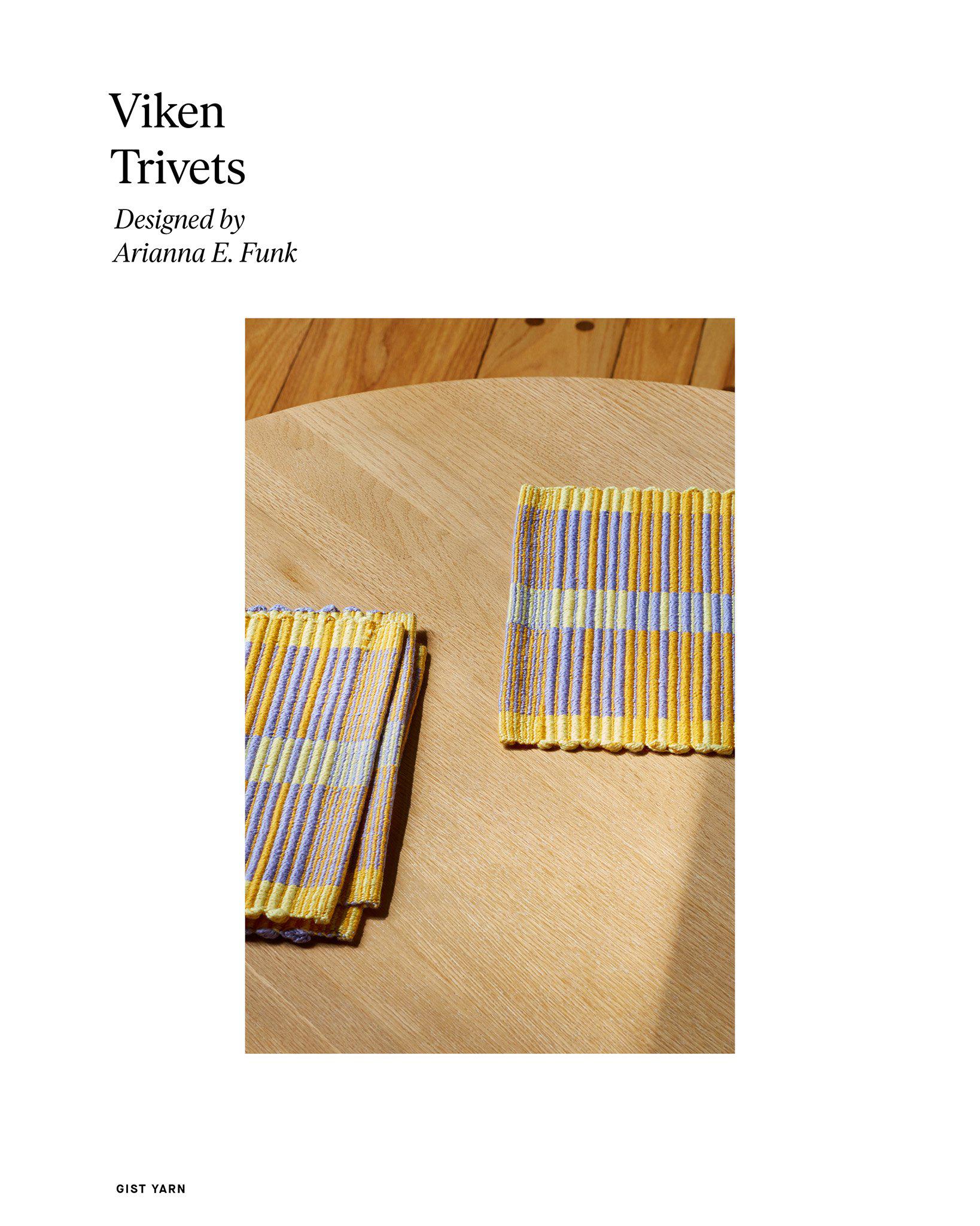Viken Trivets Rep Weave Weaving Pattern - Gist Yarn