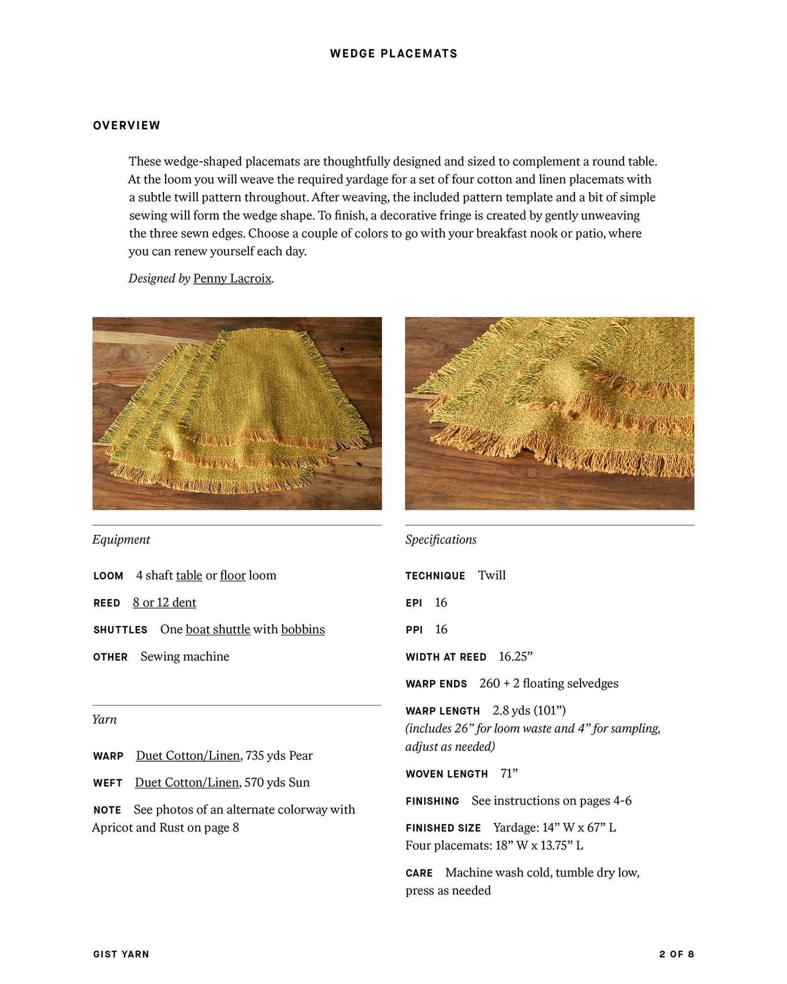 Wedge Placemats