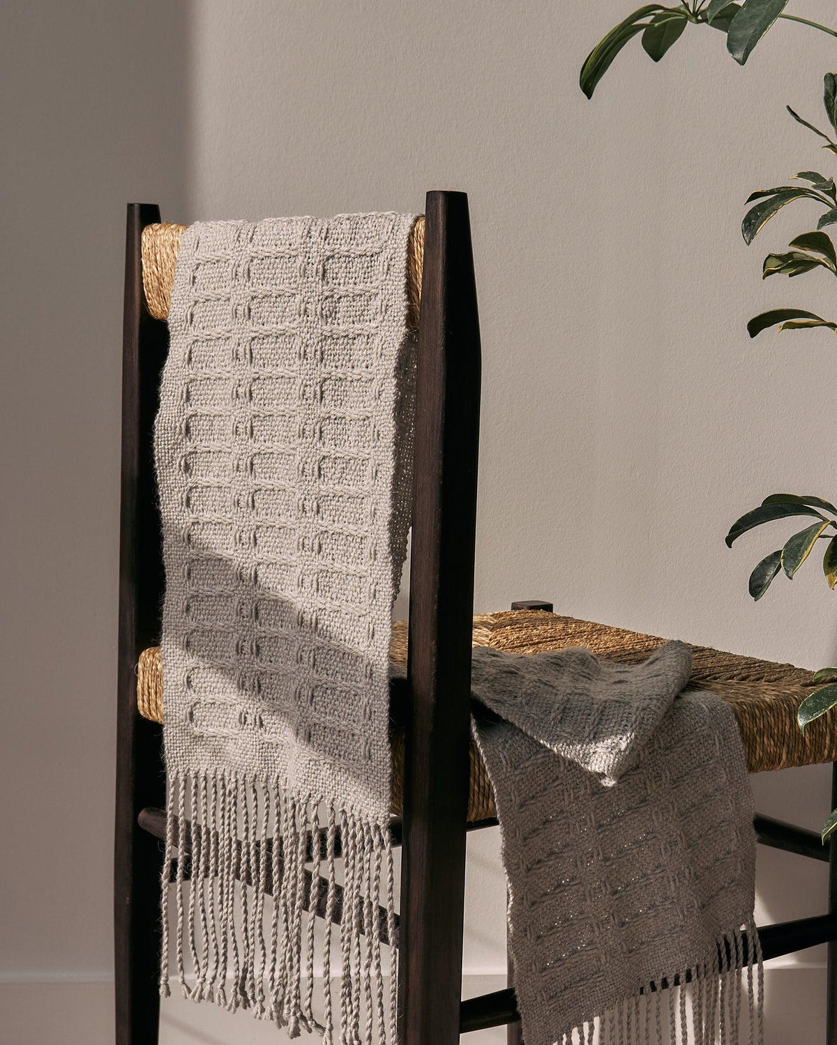 Three Column Lace Scarves draped over a chair